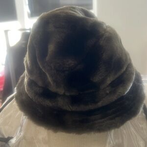 Headwear Faux Fur Hat - Deep Brown